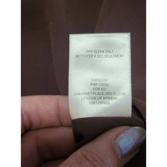 Dolan Anthropologie Plum Purple Dot Stripe Shift Maddie Textured Dress EUC L - Picture 5 of 6